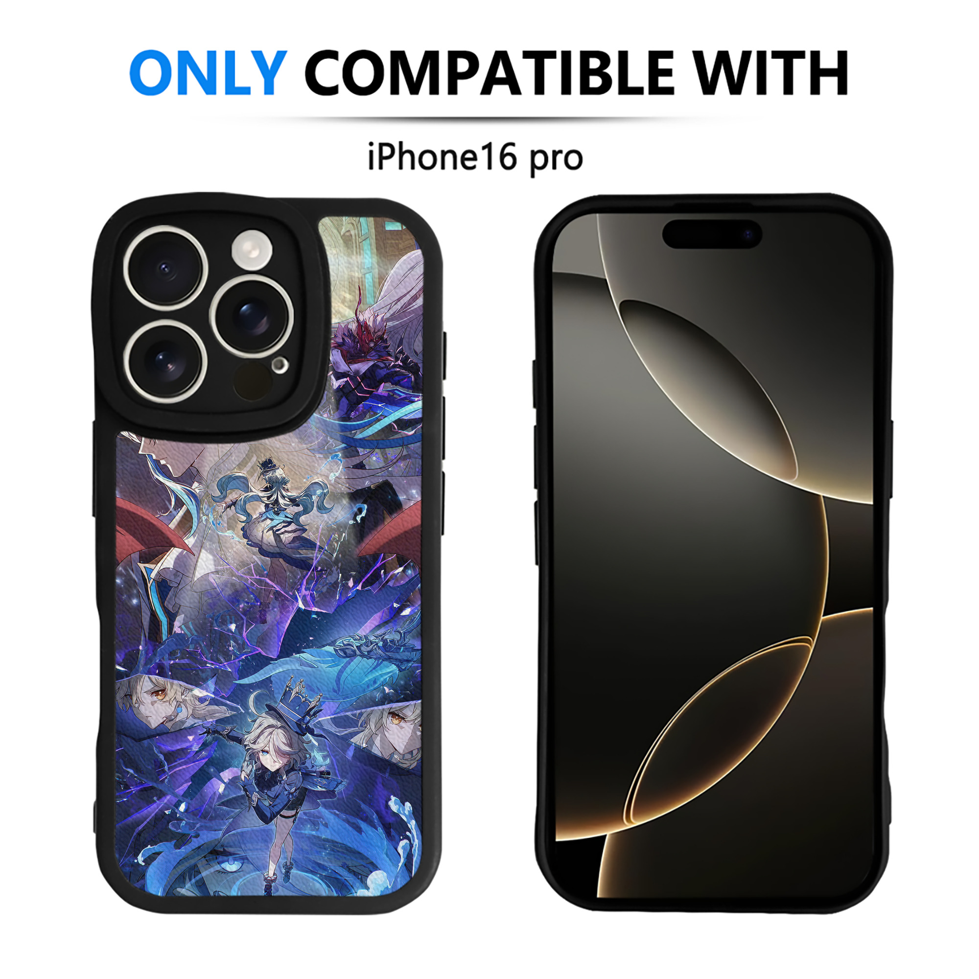げんし神 genshin 【iPhone 16シリーズ対応】シリコンスマホケース（レザー調） 材質：シリコン